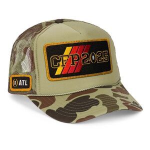 CFP National Championship 2025 Vintage Low Rise Trucker Hat Camo NWOT